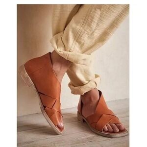 Free People Sun Valley Leather Sandals Sienna U.S 9.5 E.U 39.5